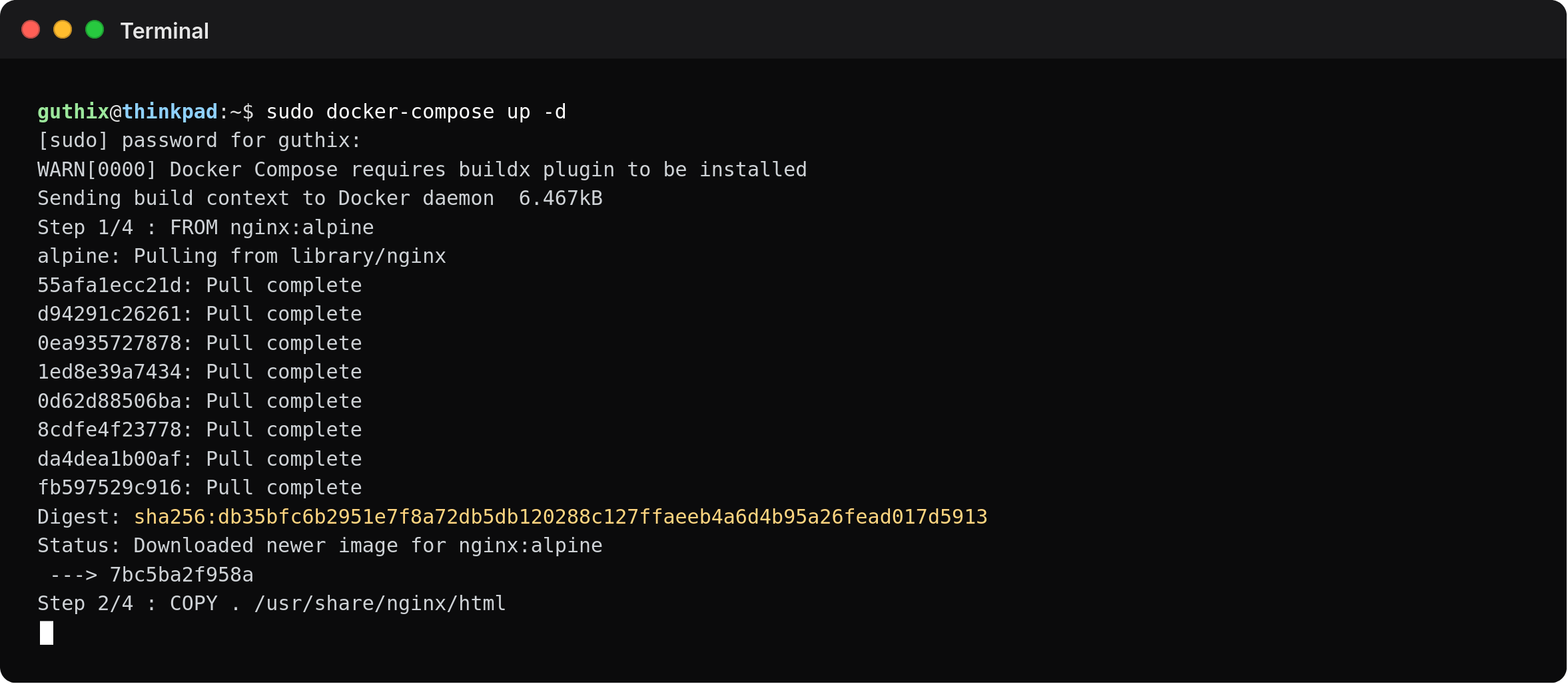example screenshot